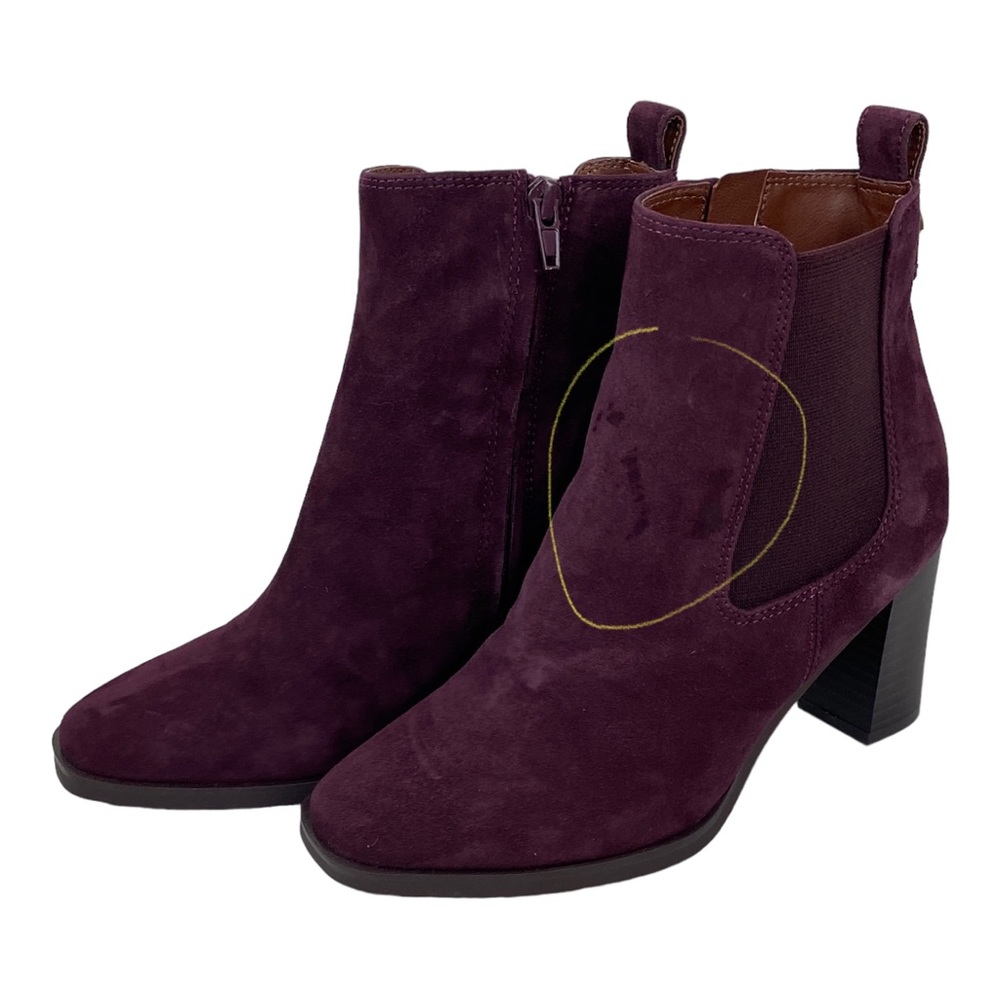 Giani Bernini Brigittie Suede Ankle Chelsea Boots Wine Shoes Size 5 - Picture 7 of 13